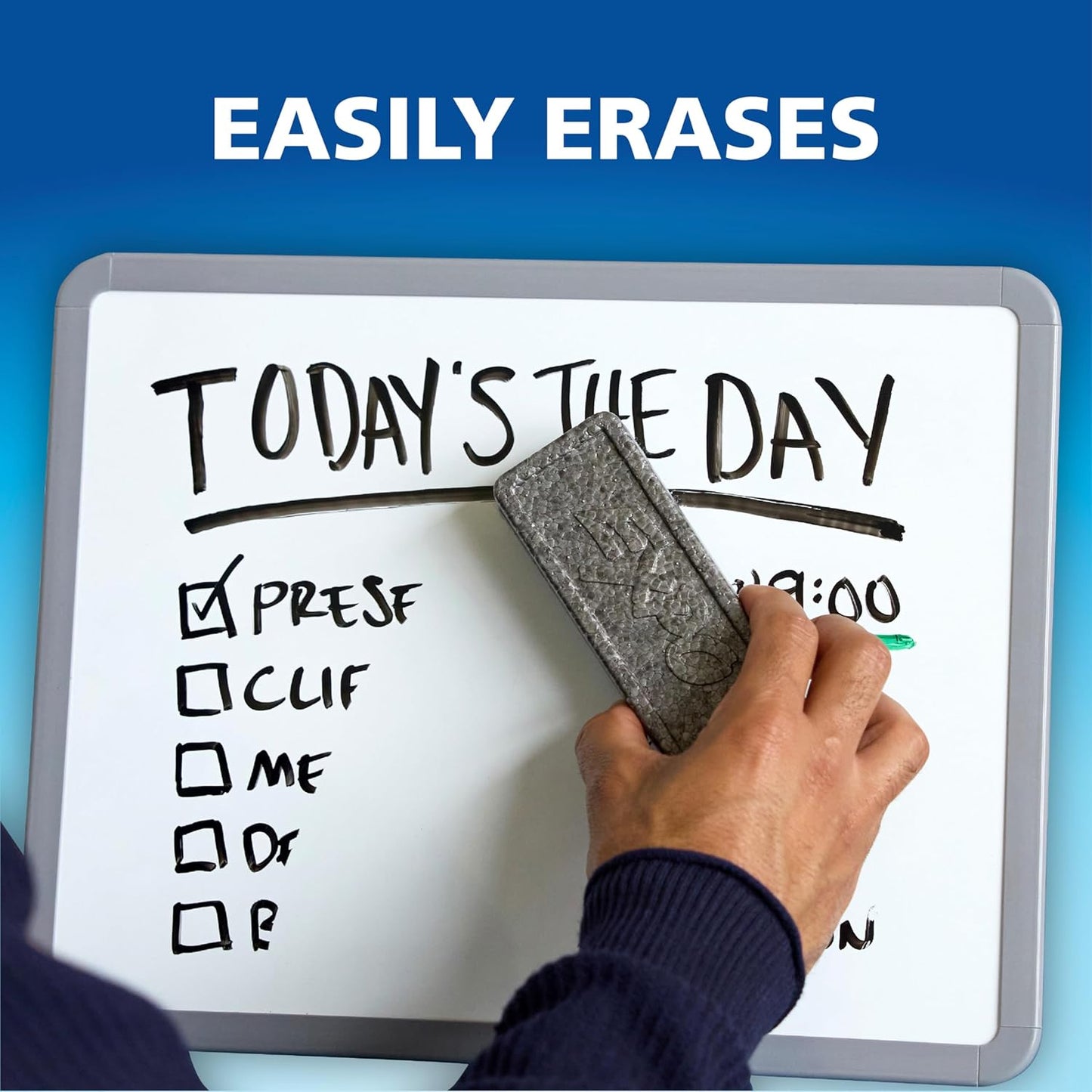 Low Odor Dry Erase Markers Chisel Tip Black 4 Count