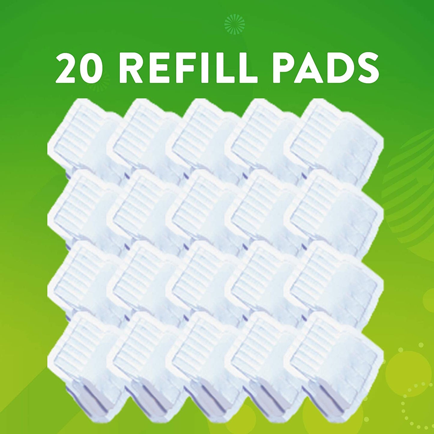 Flushable Toilet Bowl Wand Cleaner Refills, Fresh Brush Cleaner Toilet Refill Pads, Removes Limescale & Odors, Citrus Scent, 20 Count (Pack of 1)