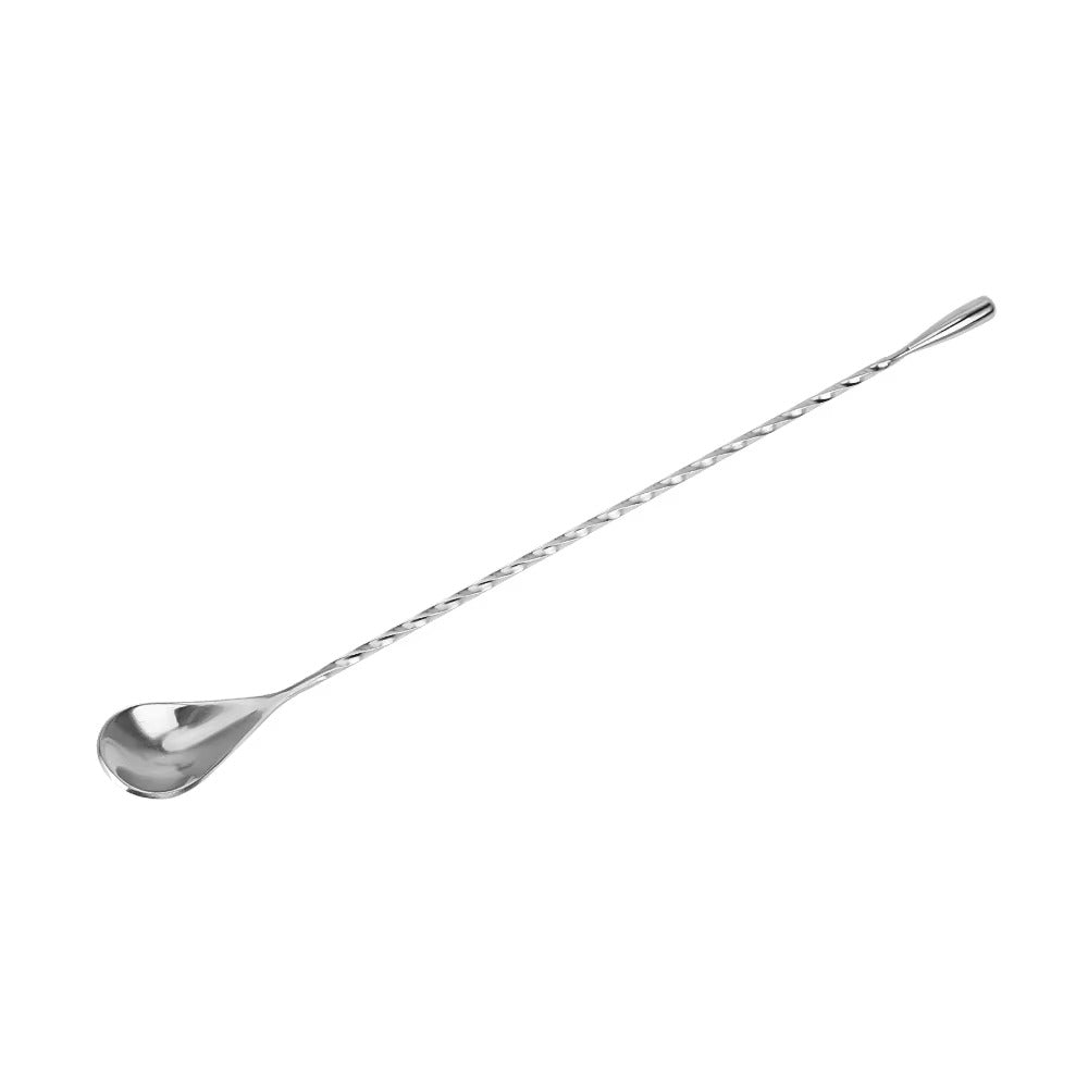 HILIFE 30/40cm Stainless Steel Stir Bar Spoon Mixing Ounces Cocktail Spoon Spiral Pattern Bartender Tools Teadrop Spoon Bar Tool
