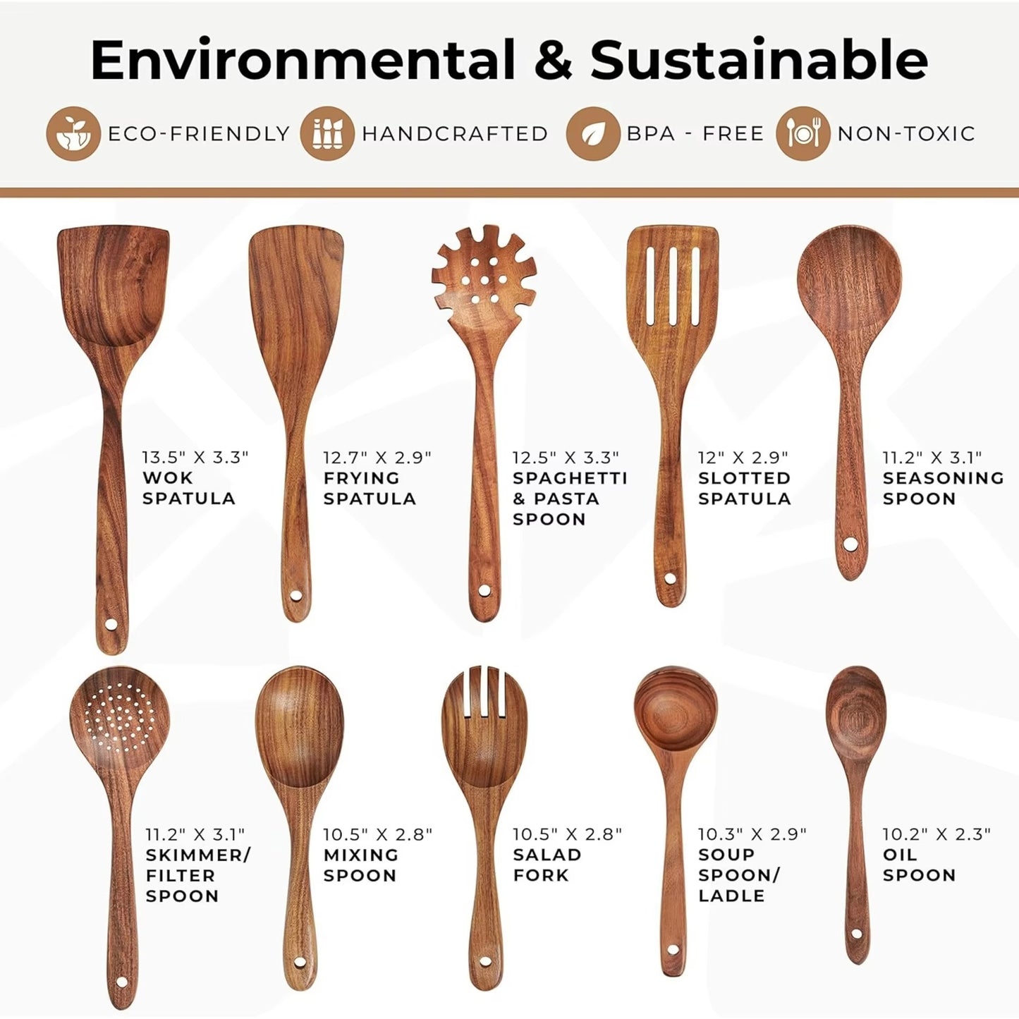 Wooden spoon set