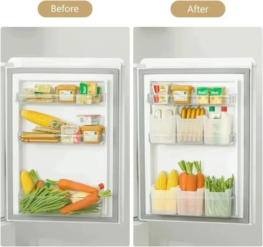 15PCS Refrigerator Storage Boxes Food Fresh Organizer Cold Storage Crisper Fruit Spice Food Container Boxes Home Kitchen Boxes