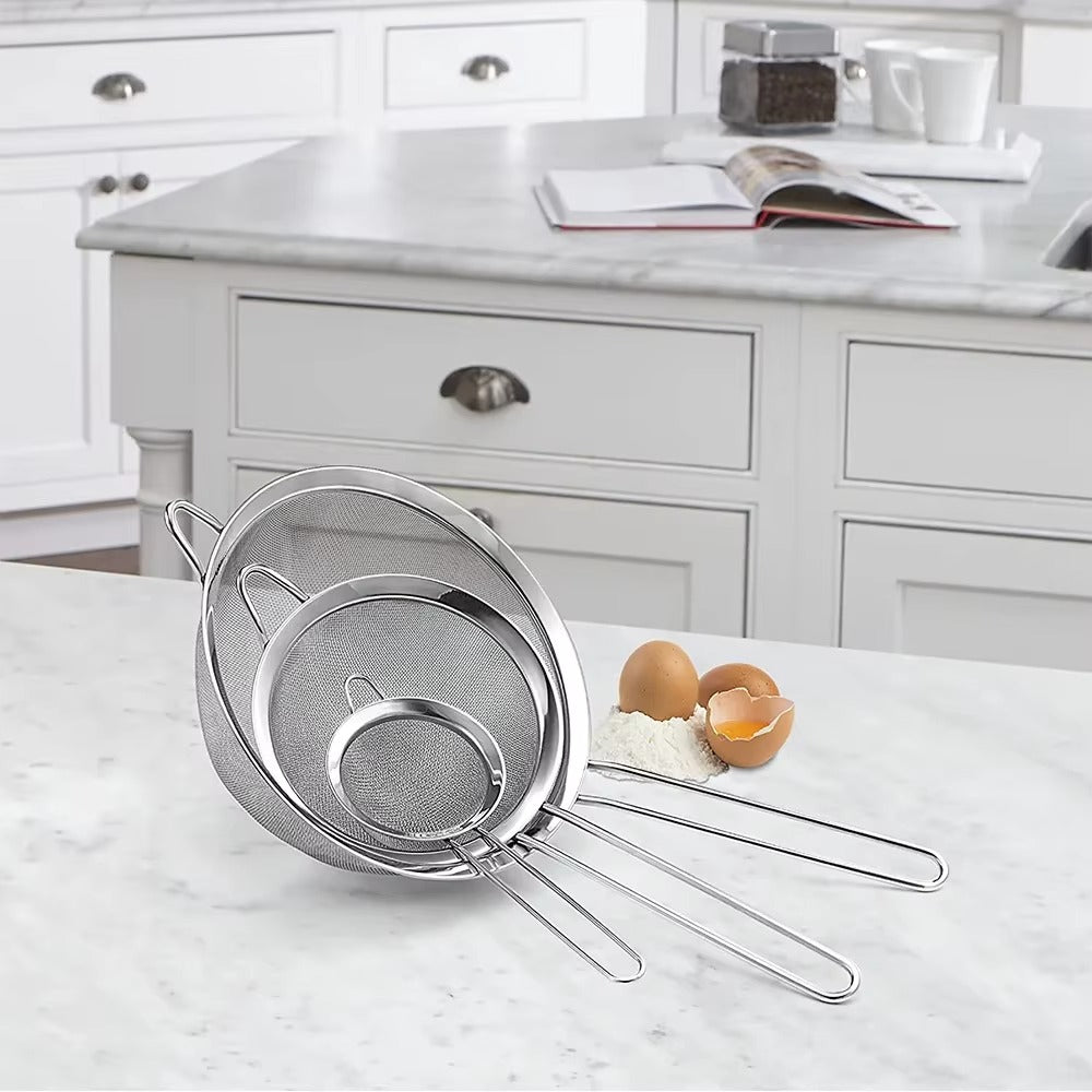 Stainless Steel Fine Mesh Strainer Flour Sifter