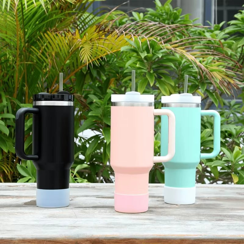 12PC 7.5cm Silicone Cup Boot Bottom Anti-slip Protective Sleeve Cover For Stanley 40oz Tumbler Thermos Cup 30oz Water Bottle