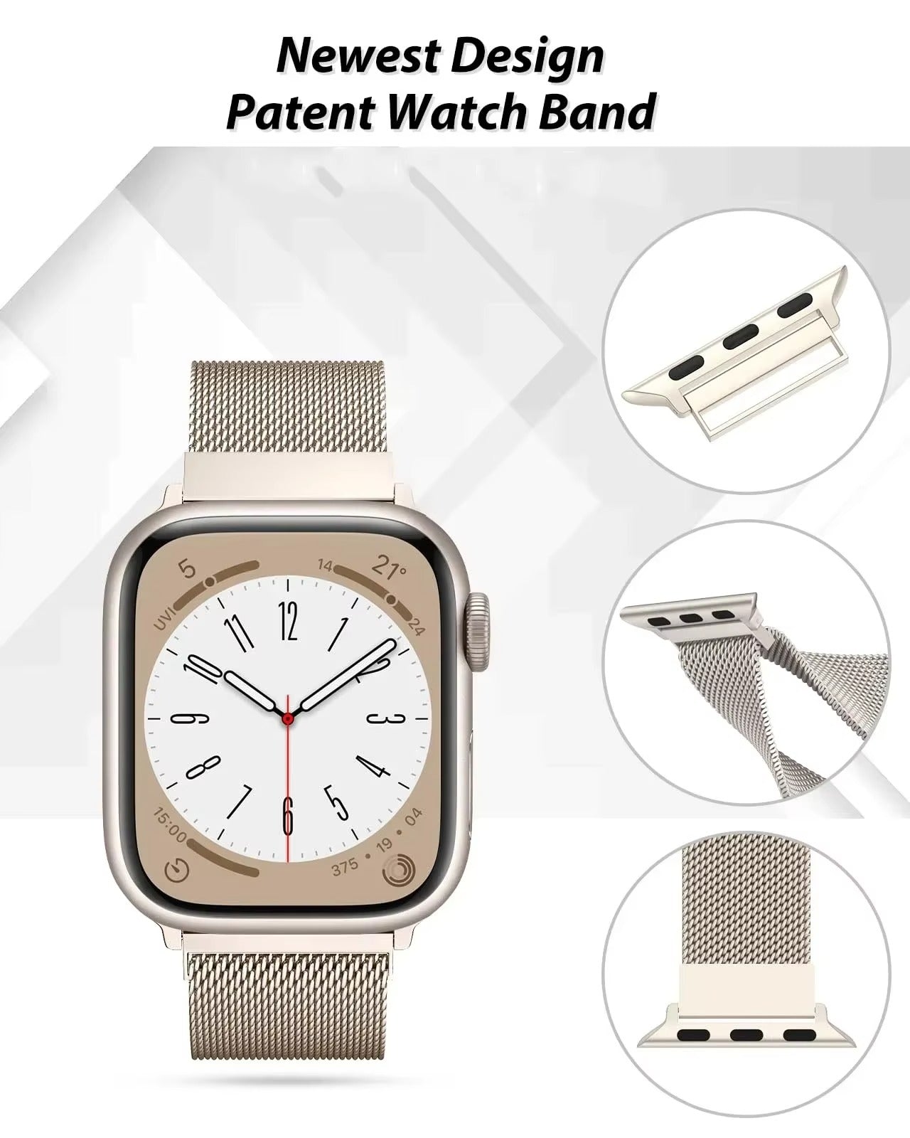 Milanese strap For Apple Watch bands 49mm 45mm 44mm 42mm 41mm 40mm 38mm Bracelet iwatch Series 9 3 4 6 5 SE 7 8 Ultra 1 2 Correa