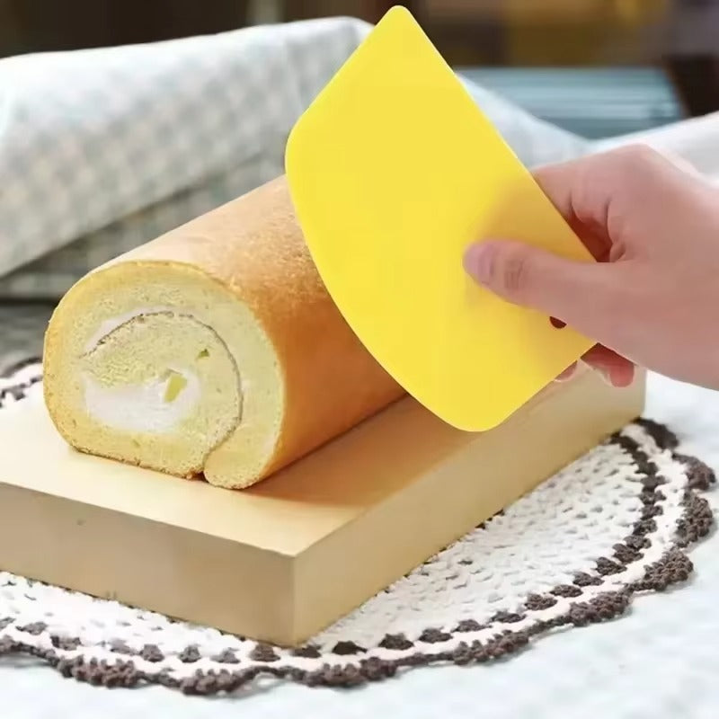 Dough Scraper Spatula Easy To Store Silicone Material Baked Bread Cake Cream Household Smooth Edge Spatula Baking Pastry Tools