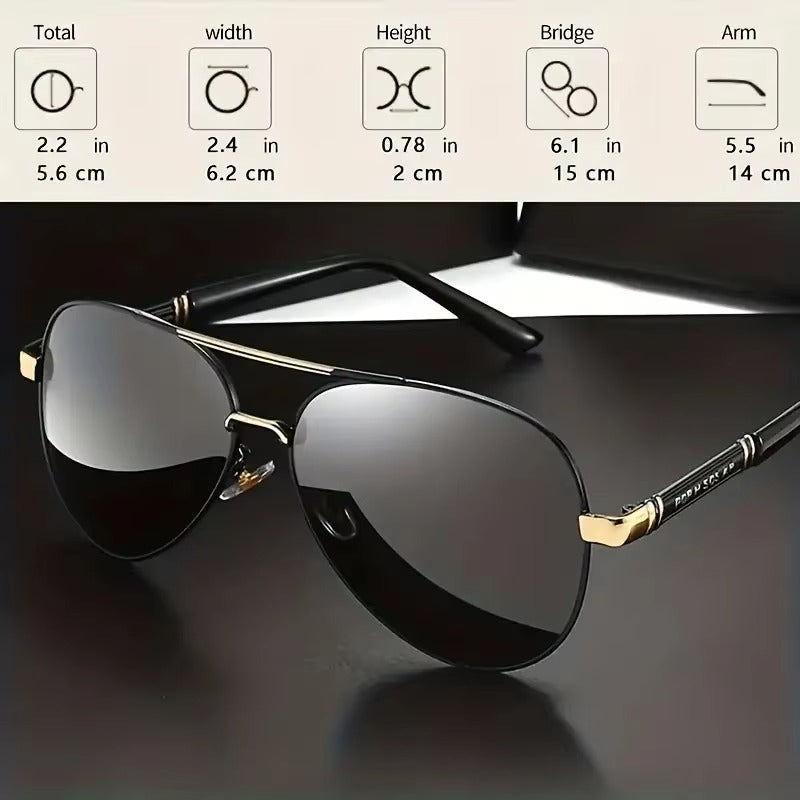 Polarized Sunglasses Men Metail Frame Quality Sun Glasses Brand Design Male Glasses Fishing Driving Goggles UV400
