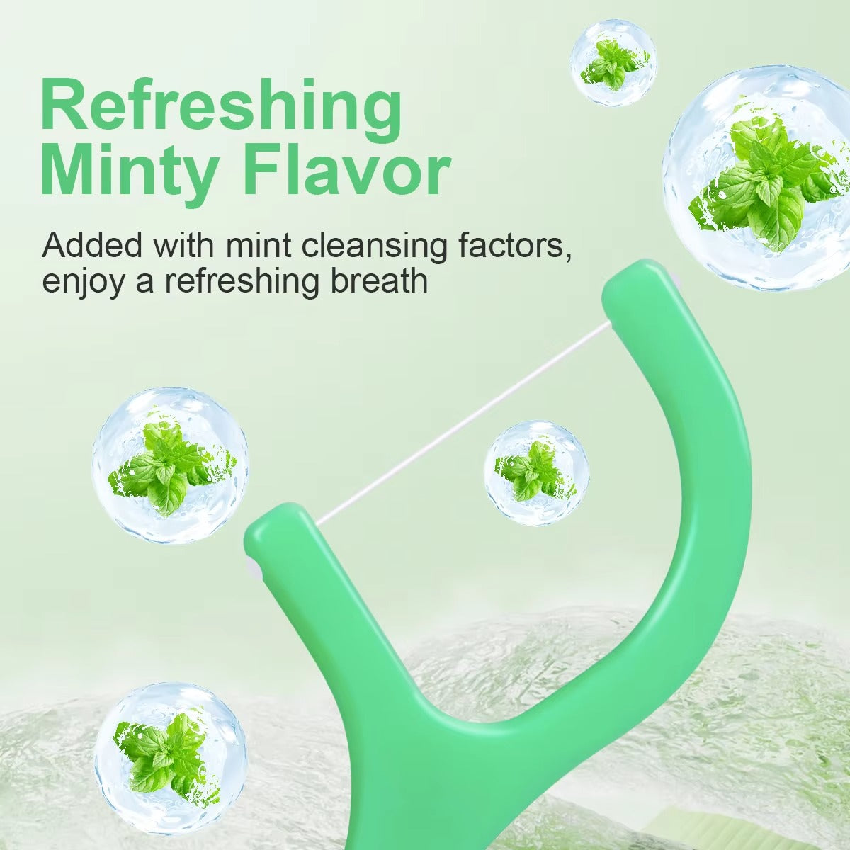 Mint dental floss stick - home portable disposable care dental floss stick - oral care - deep cleaning - interdental cleaning pr