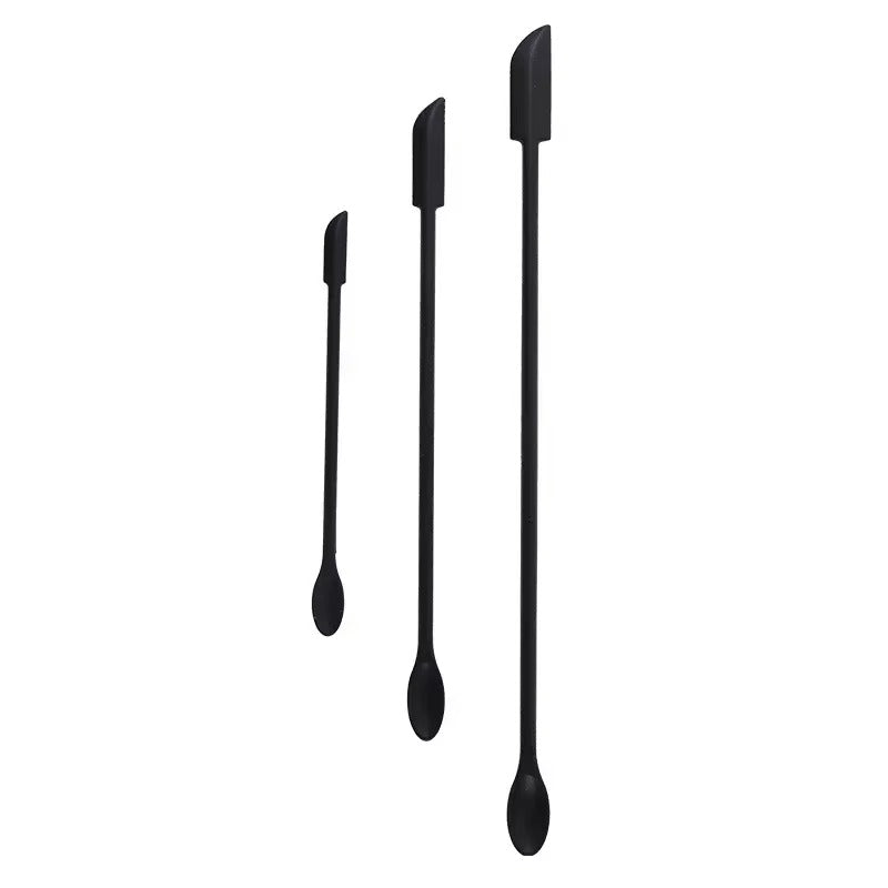 Cosmetic Bottle Silicone Mini Scraper Three Piece Set Baking Double End Two In One Spatula Jam Bottle Scraper Spoon Set