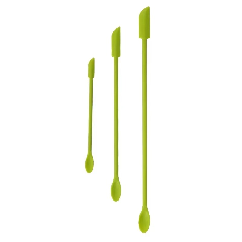 Cosmetic Bottle Silicone Mini Scraper Three Piece Set Baking Double End Two In One Spatula Jam Bottle Scraper Spoon Set