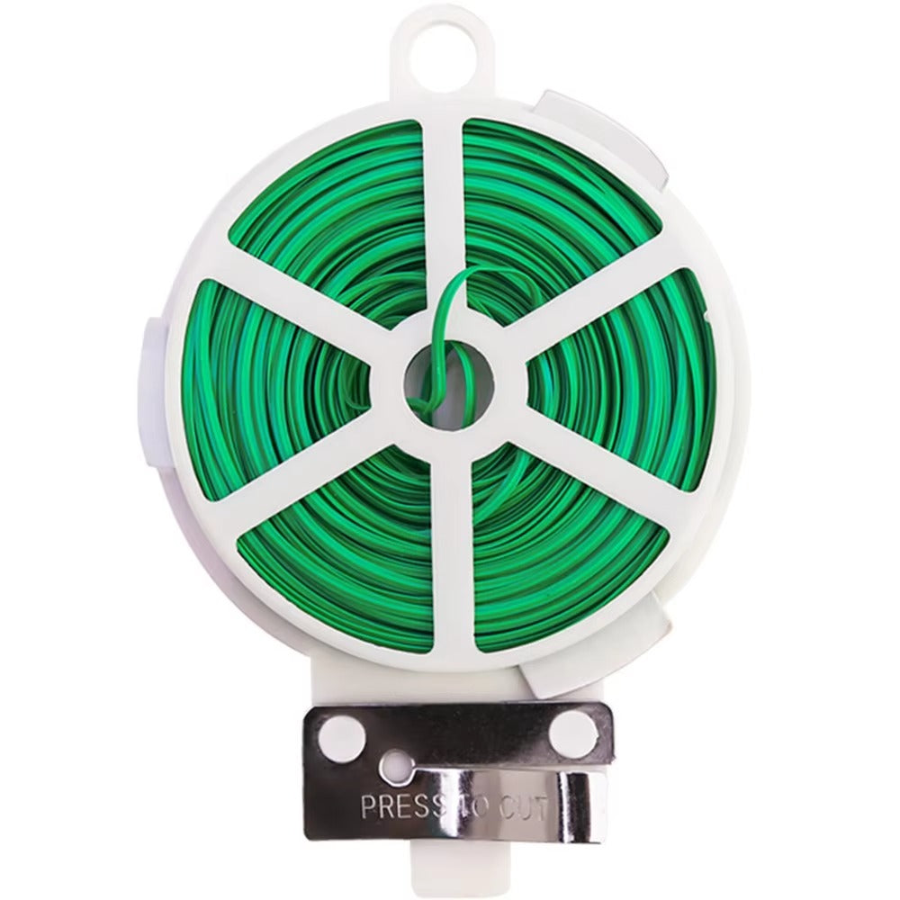 1 Roll/100M Multifunctional Plastic Steel Twist Tie Sturdy Reusable Garden Flower Plant Support Strap Tie