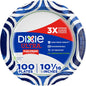 Ultra, Large Paper Plates, 10 Inch, 100 Count, 3X Stronger*, Heavy Duty, Microwave-Safe, Soak-Proof, Cut Resistant, Disposable Plates for Heavy, Messy Meals