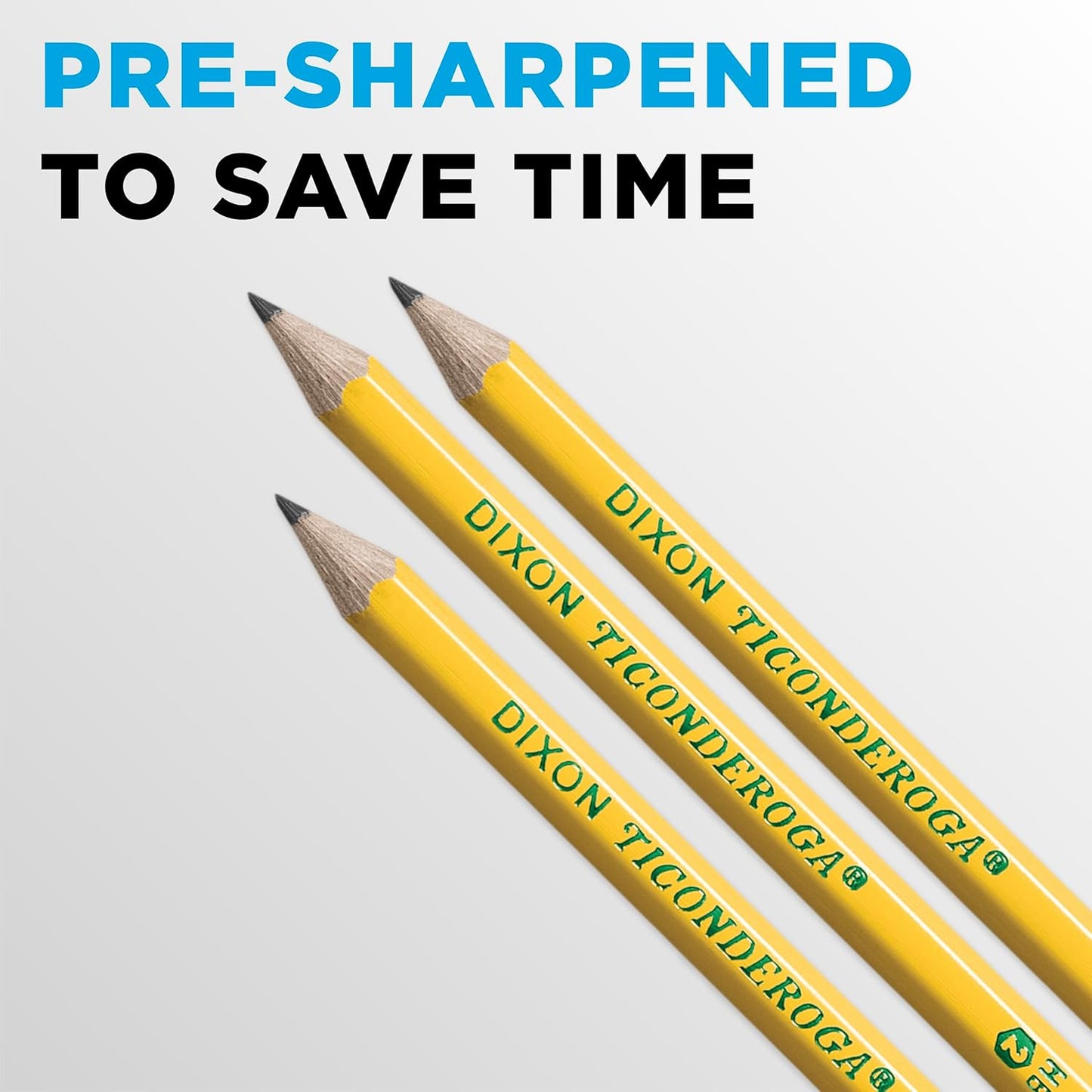 Wood-Cased Pencils, Pre-Sharpened, #2 HB Soft, Yellow, 30 Count