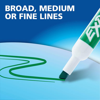 Low Odor Dry Erase Markers Chisel Tip Black 4 Count