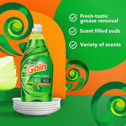 Ultra Dishwashing Liquid Dish Soap, Original Scent, 38 Fl Oz