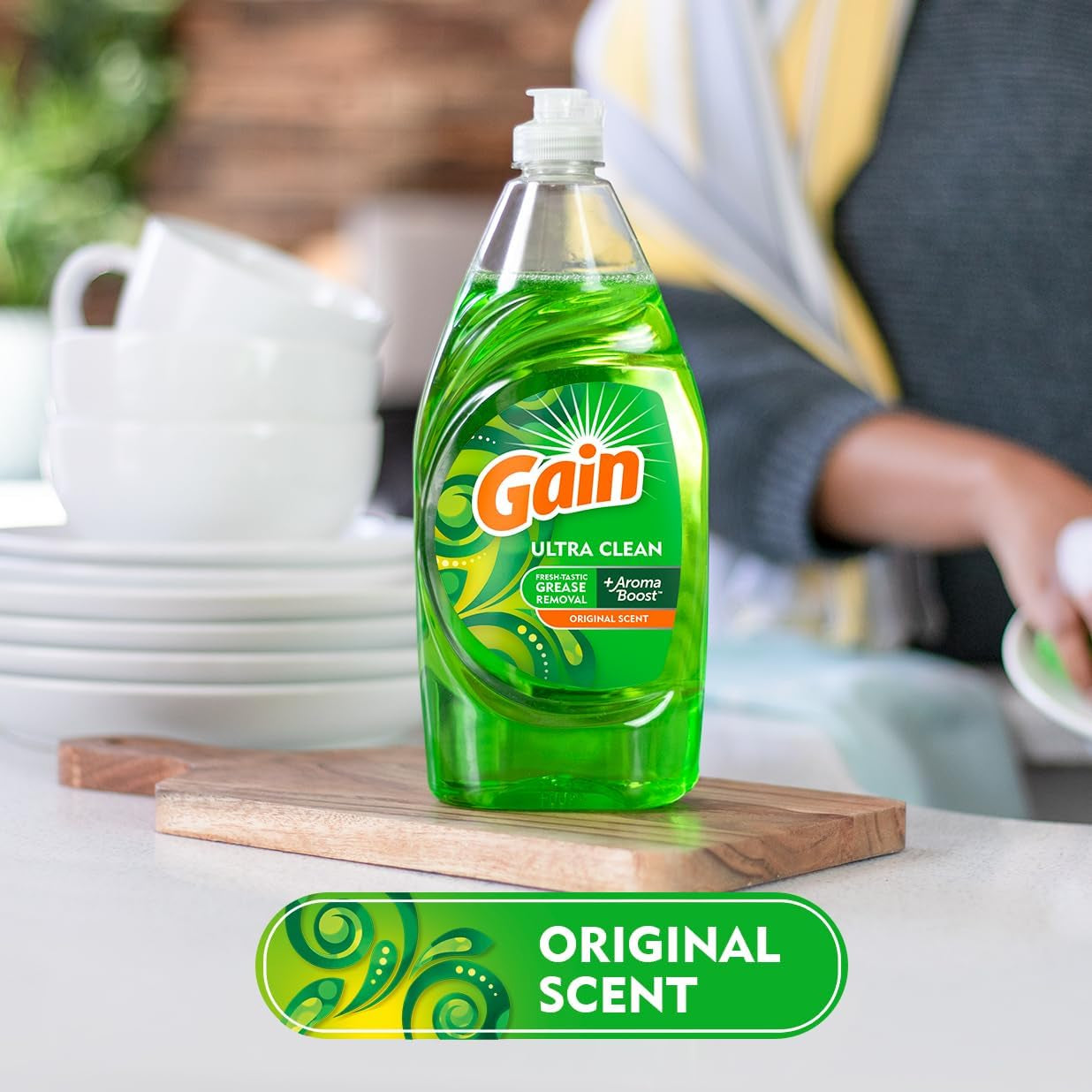 Ultra Dishwashing Liquid Dish Soap, Original Scent, 38 Fl Oz