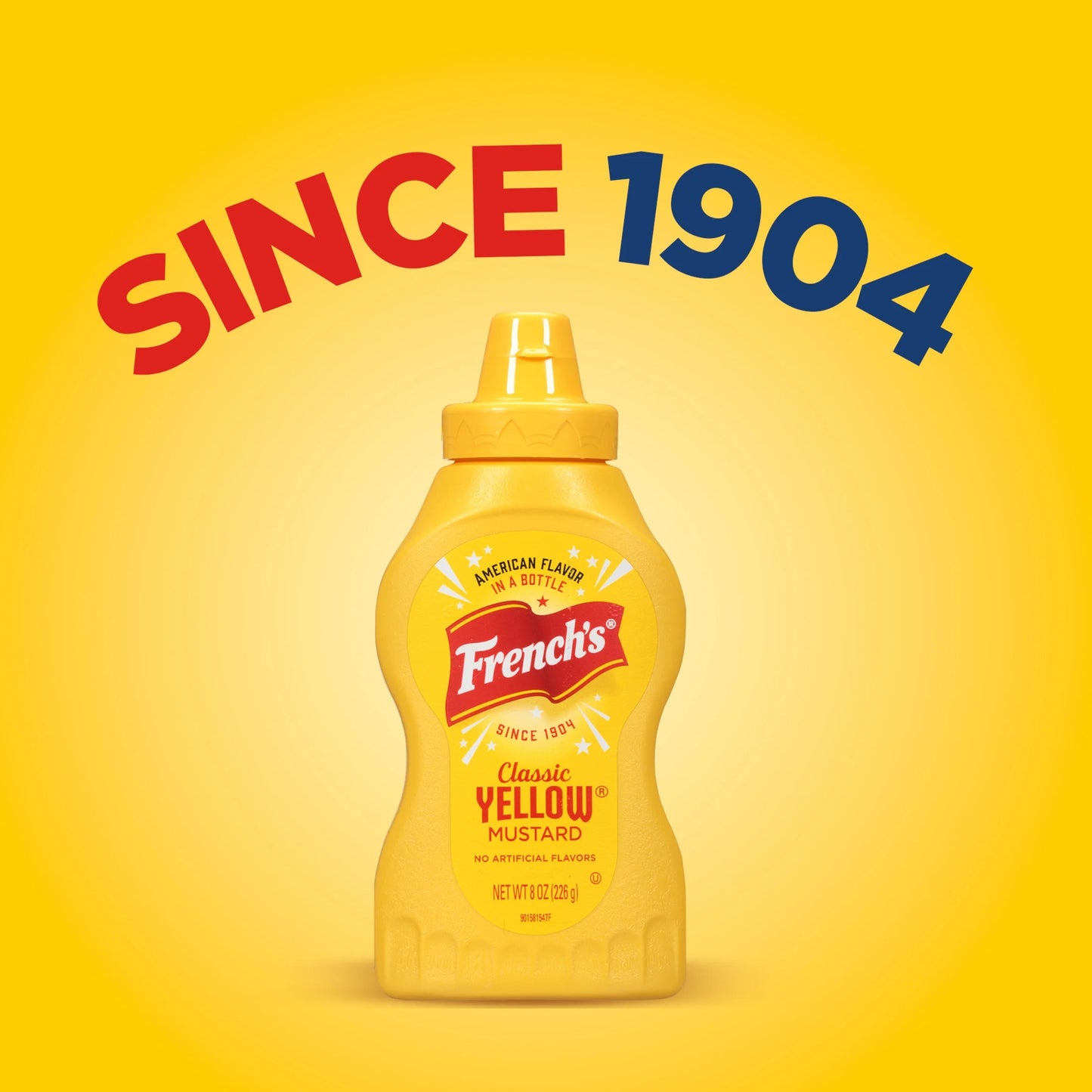 No Artificial Flavors Gluten Free Classic Yellow Mustard, 8 Oz Bottle