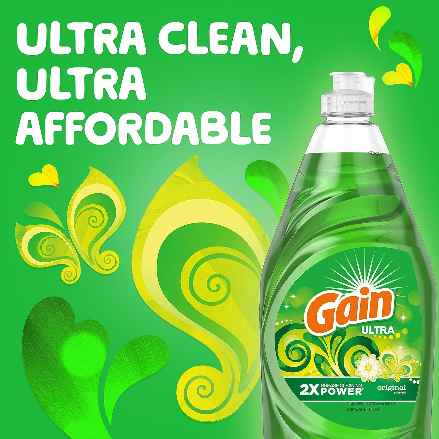 Ultra Dishwashing Liquid Dish Soap, Original Scent, 38 Fl Oz