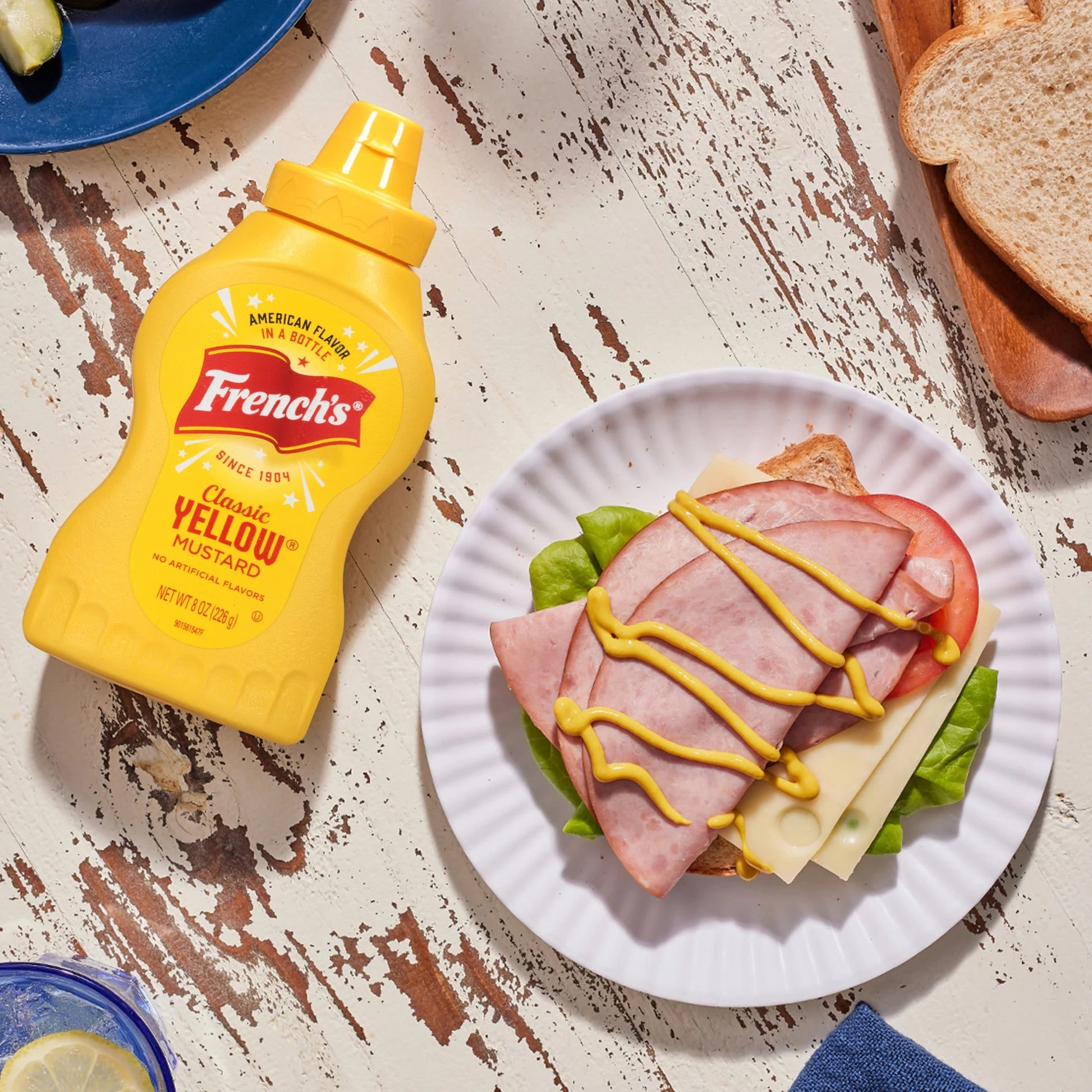No Artificial Flavors Gluten Free Classic Yellow Mustard, 8 Oz Bottle