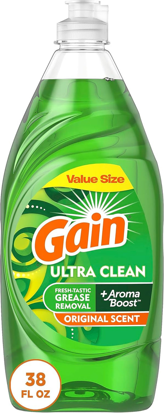Ultra Dishwashing Liquid Dish Soap, Original Scent, 38 Fl Oz