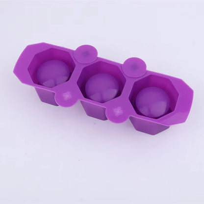 3 Holes Round Geometric Polygonal Concrete Silicone Flowerpot Mold Cactus Cement Pot DIY Clay Craft Bottle Mould Decoration