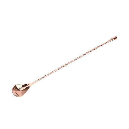 HILIFE 30/40cm Stainless Steel Stir Bar Spoon Mixing Ounces Cocktail Spoon Spiral Pattern Bartender Tools Teadrop Spoon Bar Tool