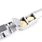 Garlic Press & Slicer 2 in 1 - Aluminium Garlic & Ginger Mincer and Slicer - with Slicing and Grinding - Kitchen Cooking Tools
