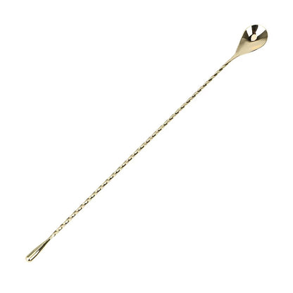 HILIFE 30/40cm Stainless Steel Stir Bar Spoon Mixing Ounces Cocktail Spoon Spiral Pattern Bartender Tools Teadrop Spoon Bar Tool