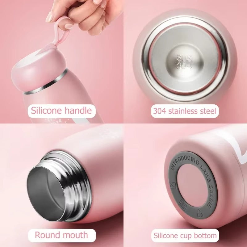 Cute Thermos Bottle Portable Thermal Mug Stainless Steel Insulation Cup Coffee Cup Vacuum Flasks Water Bottle for Girls Kid Gift