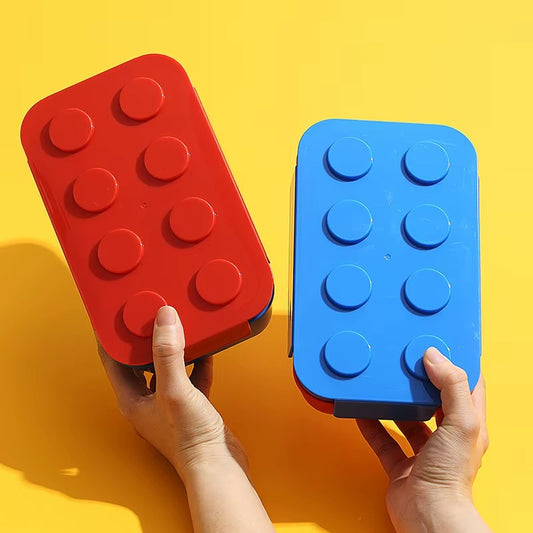 Creative Sealed Lunch Box Color Building Blocks Bento Box For Children's Student Portable Outdoor Picnic Fruit Salad Box