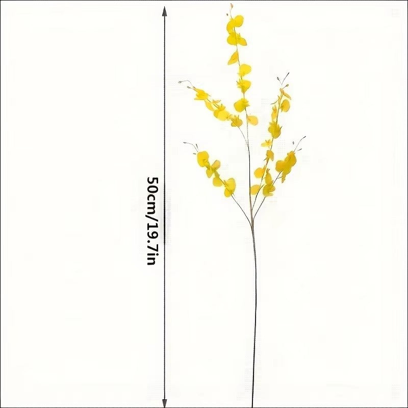 Yellow Simulation Flower Dancing Orchid Decoration Fake Flower Soft Decoration Simulation Plant Home Wedding Artificial Flowers