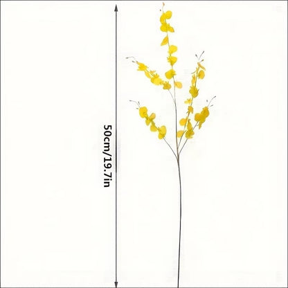 Yellow Simulation Flower Dancing Orchid Decoration Fake Flower Soft Decoration Simulation Plant Home Wedding Artificial Flowers