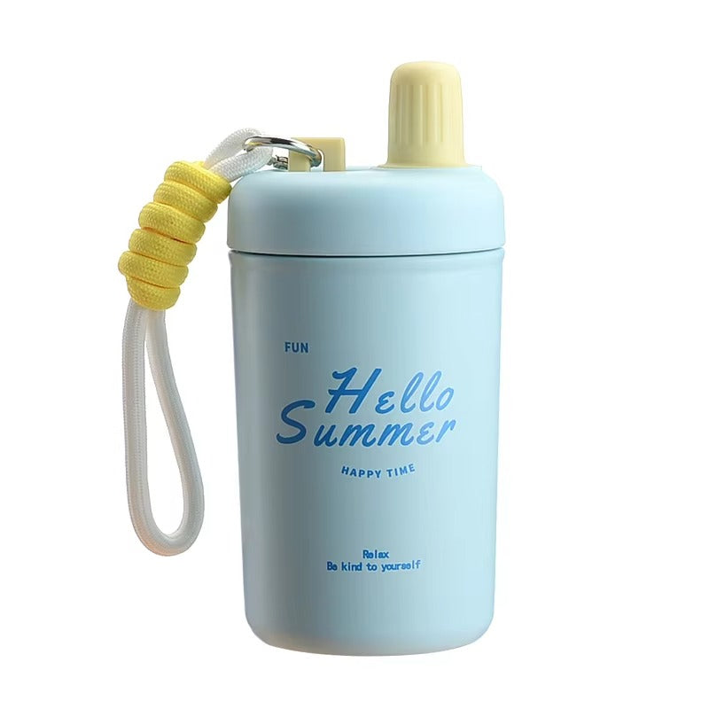 Cute Steel Thermal Insulation Water Cup Multi-color Optional Exquisite Direct Drinking Water Cup with Lanyard Water Cup