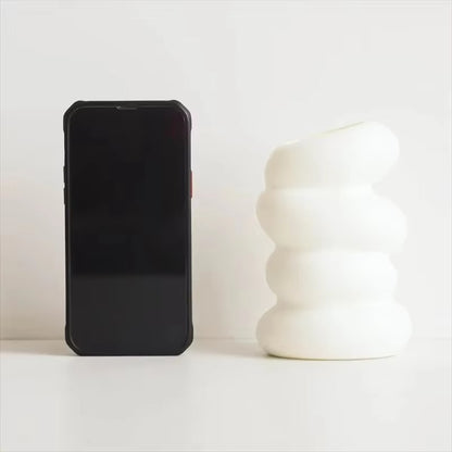 1PC Plastic Spiral White Vase Nordic Creative Flower Arrangement Container For Kitchen Living Bedroom Home Decoration Ornament