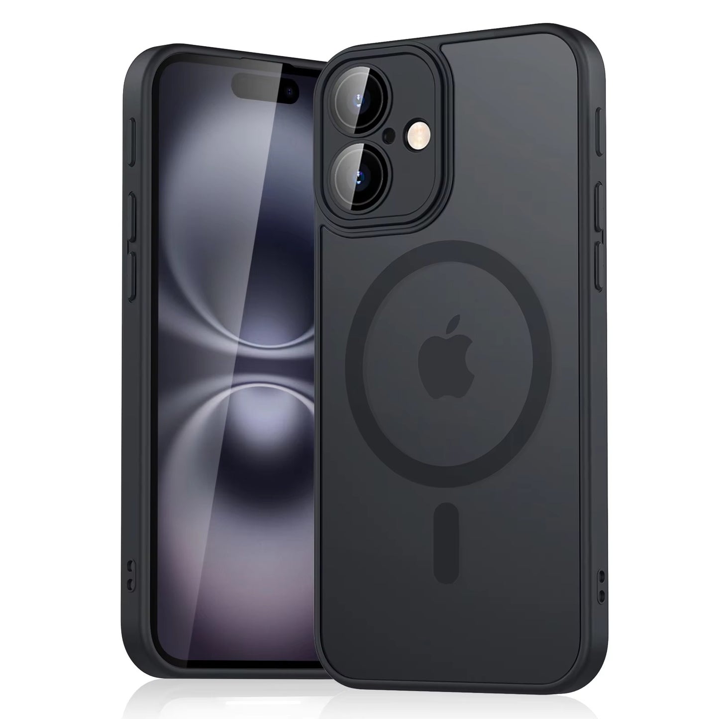 Magnetic Luxury Matte Translucent Armor Shockproof Case For iPhone 16 Magsafe Wireless Charge Cover For iPhone 16 Accessories
