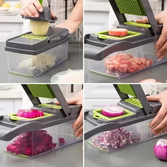 1416 piece vegetable multifunctional kitchen vegetable slicer, vegetable grinder, diced, divided, potato grinder