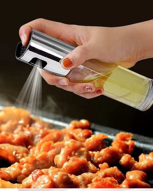 1pc 100ML Olive Oil Sprayerl, Stainless Steel Spray Bottle Spray, Kitchen Cooking Oil Spray, Glass Oil Can