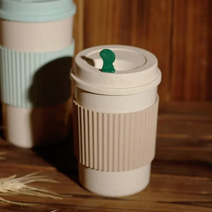 350| 450| 550ml Wheat Straw Coffee Cup Portable