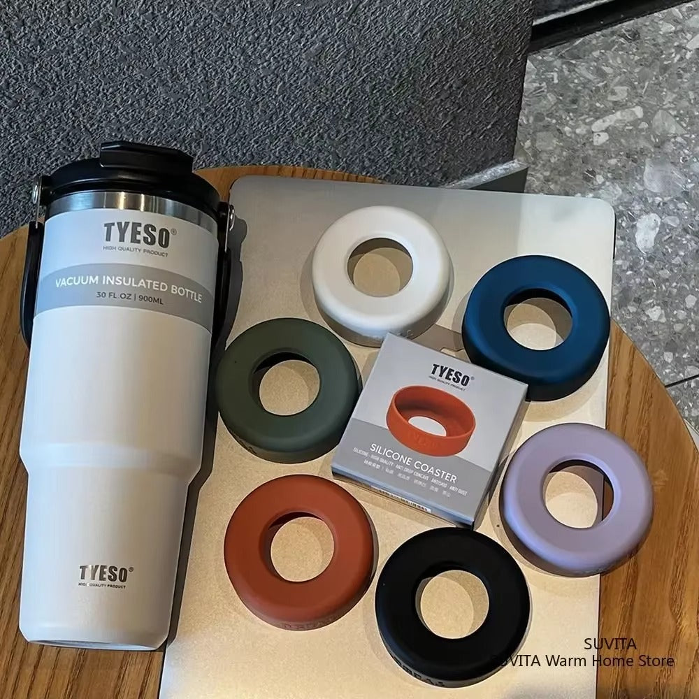 TYESO Universal Bottle Cover Anti Slip Durable Protective Silicone Cup Cover 71-77mm Diameter Bottom Sleeve Bottle Accessories