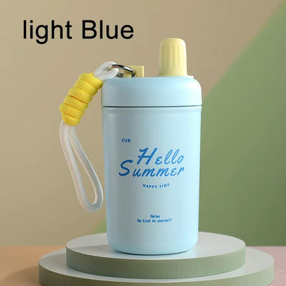 Cute Steel Thermal Insulation Water Cup Multi-color Optional Exquisite Direct Drinking Water Cup with Lanyard Water Cup
