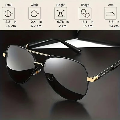 Polarized Sunglasses Men Metail Frame Quality Sun Glasses Brand Design Male Glasses Fishing Driving Goggles UV400