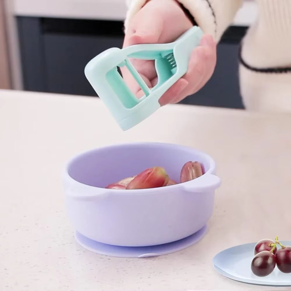 Grape Slicer, Grape Cherry Tomato Strawberry Cutter, Suitable for Vegetable, Fruit Salad, Stainless Steel Kitchen Small Tool
