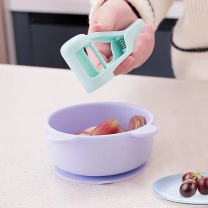 Grape Slicer, Grape Cherry Tomato Strawberry Cutter, Suitable for Vegetable, Fruit Salad, Stainless Steel Kitchen Small Tool
