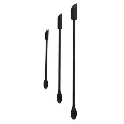 Cosmetic Bottle Silicone Mini Scraper Three Piece Set Baking Double End Two In One Spatula Jam Bottle Scraper Spoon Set