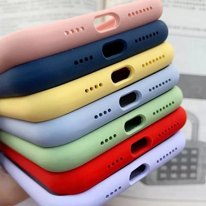 Original Official Liquid Silicone Cases For iPhone 13 15 14 12 16 Pro Max Full Logo Phone Case For Apple iPhone 16 15 Plus Cover