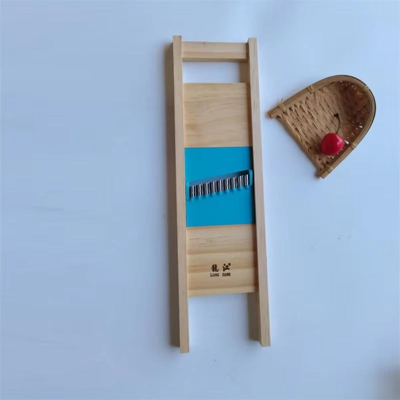 Fries Grid Stainless Potato Grid Steel Potato Kitchen Wooden Home Chip Shred Potato Vegetable Cutter Grater Slicer or Hand Guard