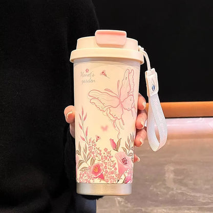 500ML Ceramic Thermo Cafe Coffee Mug Car Thermos Mug LeakProof Travel Thermo Cup for Tea Water Coffee Insulated Cup Drinkware