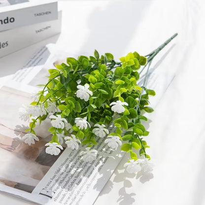 Artificial Plastic Flowers Fake Eucalyptus Plant Wedding bridal bouquet Christmas Decor Vase for Home windowsill bonsai Festival