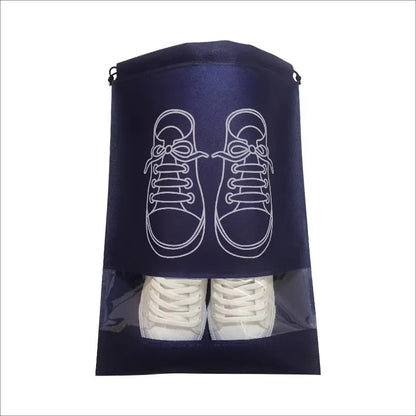 5pcs/set Shoe Storage Bag With Thickened Non-woven Fabric Strap Mouth Large Capacity Travel Waterproof Shoe Bag Moistureproof