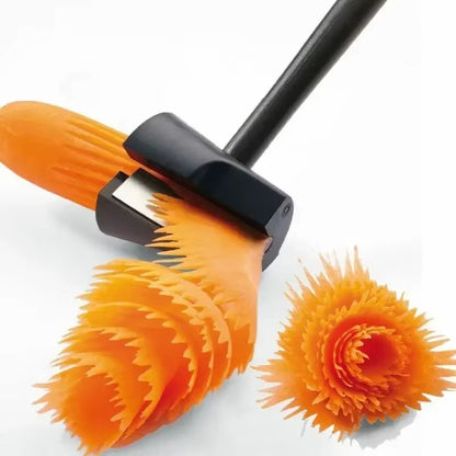 Vegetable Fruit Cutter Household Spiral Funnel Flower Shredder Peeler Artifact Portable Fast Carrot Cutter Slicer Spiral Cutter