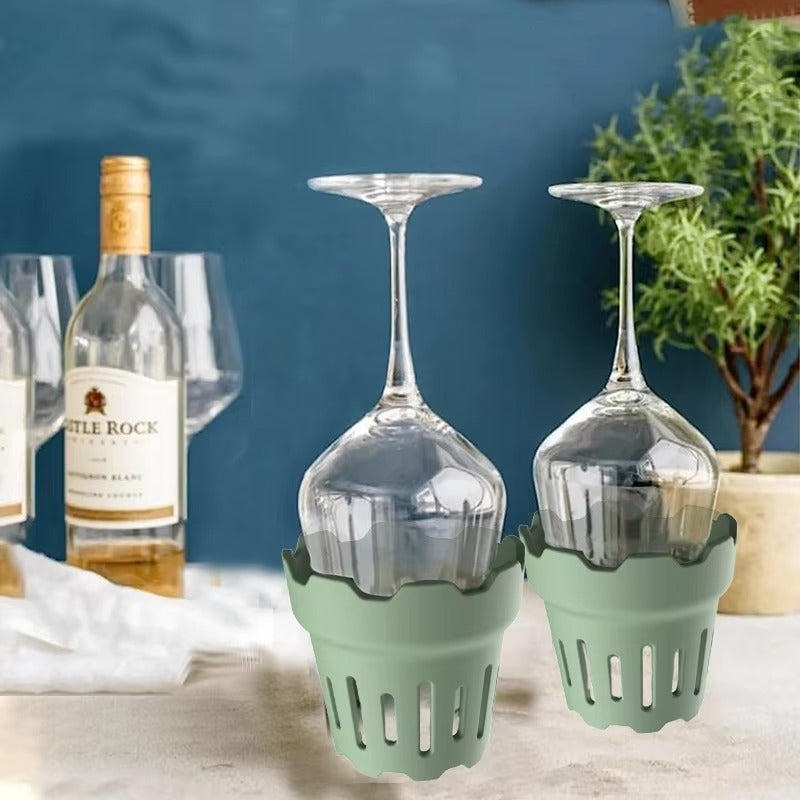 Freestanding Silicone Cup and Bottle Drying Rack - Airflow Design Water Bottle Dryer Stand for Handwash Drinkware